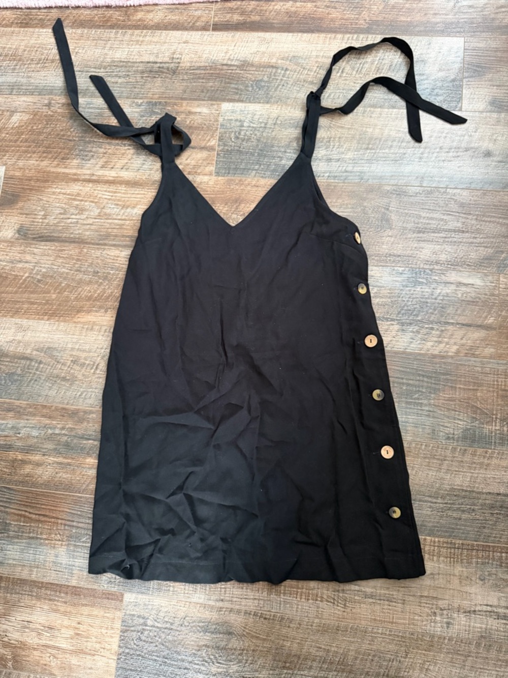 Topshop Black Strappy Mini Dress